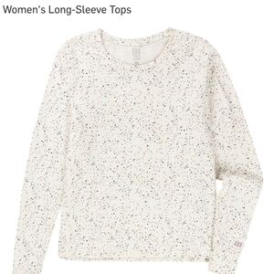Topo Designs Cream Speckled Long Sleeve Tee